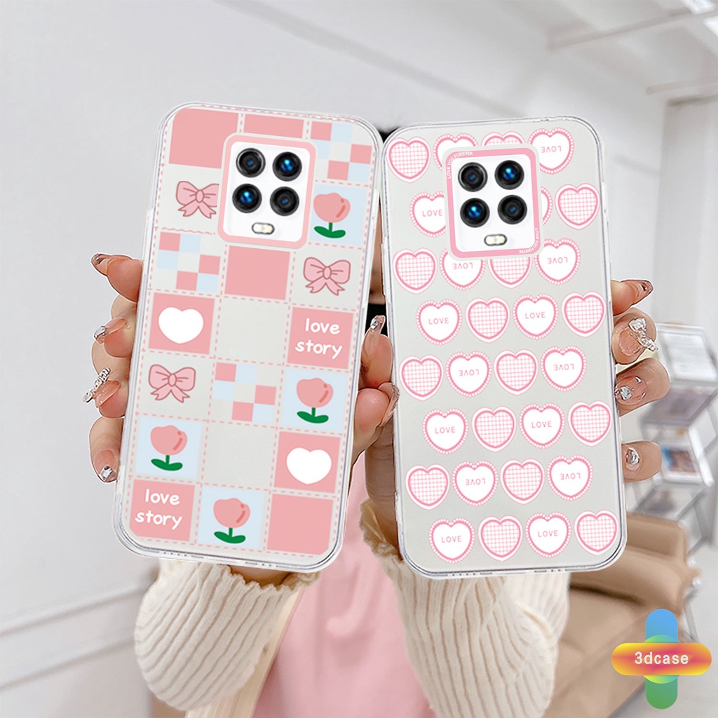 Casing Soft Case Xiaomi Redmi Note 9 8 10 10S 9 10 PRO MAX 11 9S Xiaomi Redmi POCO C3 C31 X3 NFC X3 PRO Redmi 9C NFC 9A 9i 9T 9AT 9ACTIV 9 PRO Power 10X POCO M2 PRO 10 Prime Pink Love Heart Transparent Case