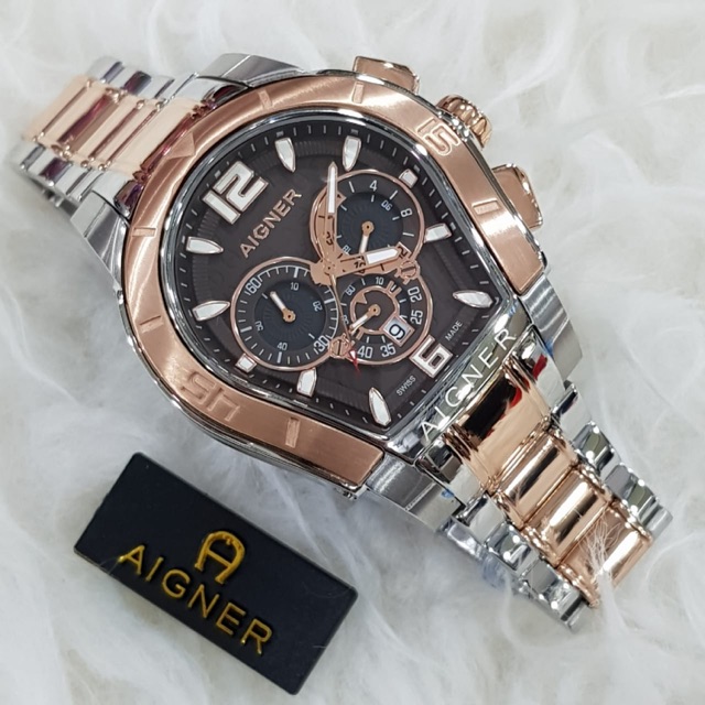 JAM TANGAN PRIA AIGNER PALERMO CHORONO RANTAI COMBI PREMIUM QUALITY