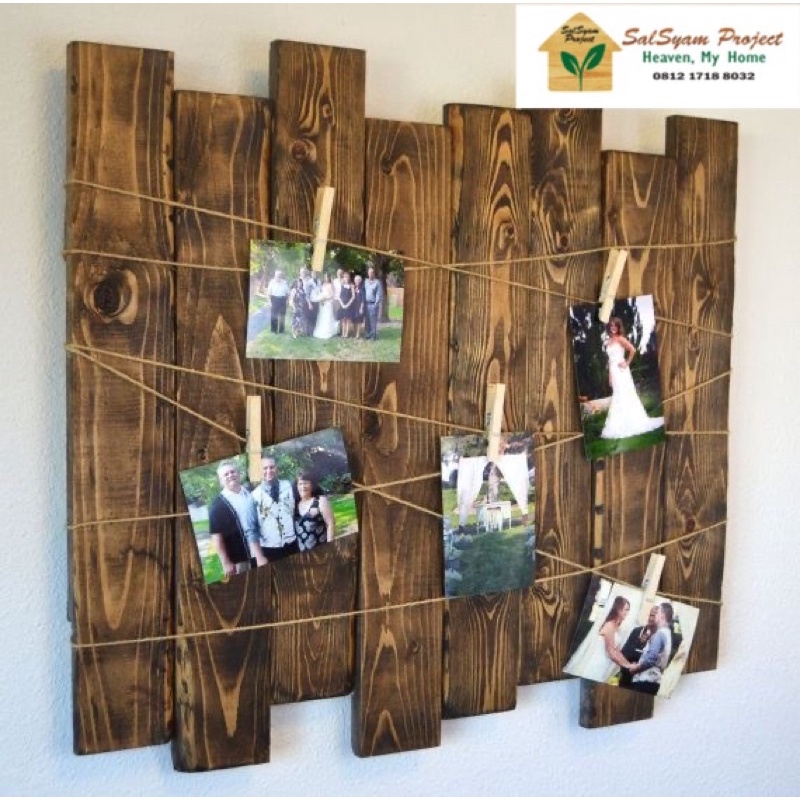 Figura Frame Foto Gantungan Foto Pajangan Dinding Dekorasi Rustic Minimalis Murah