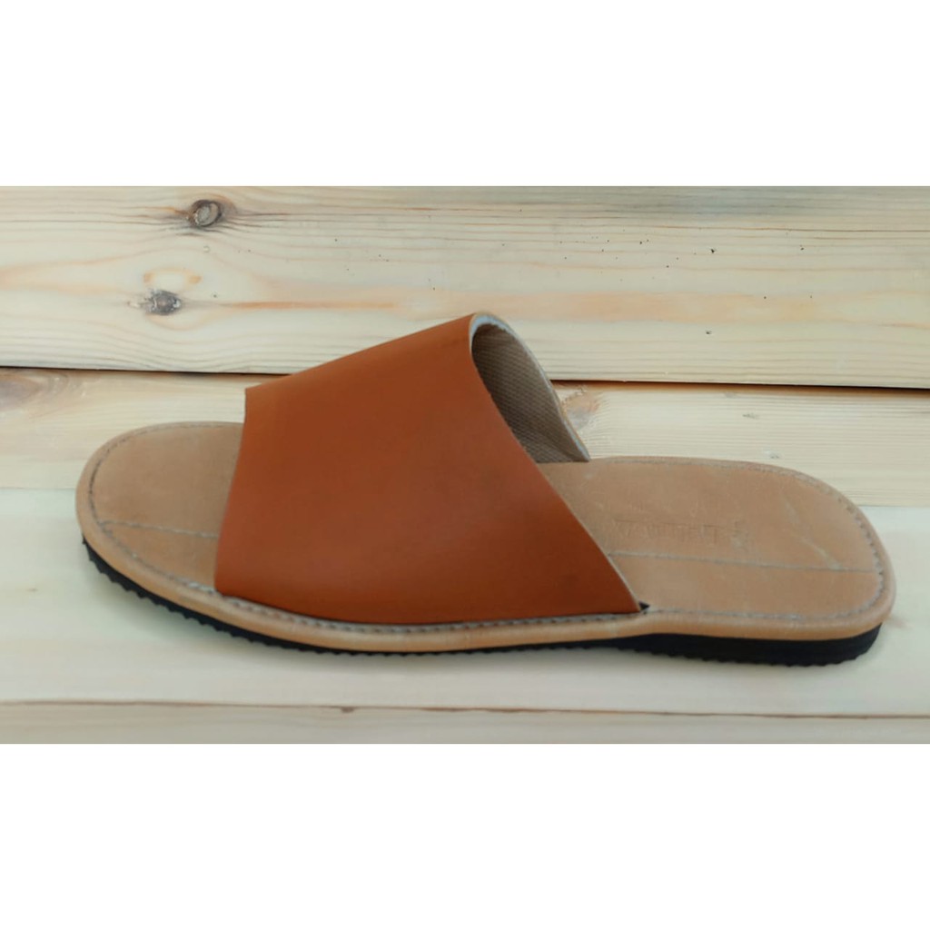 Sandal Kasual Pria Kulit Asli Rasheda Gr 49 Slide Big Size