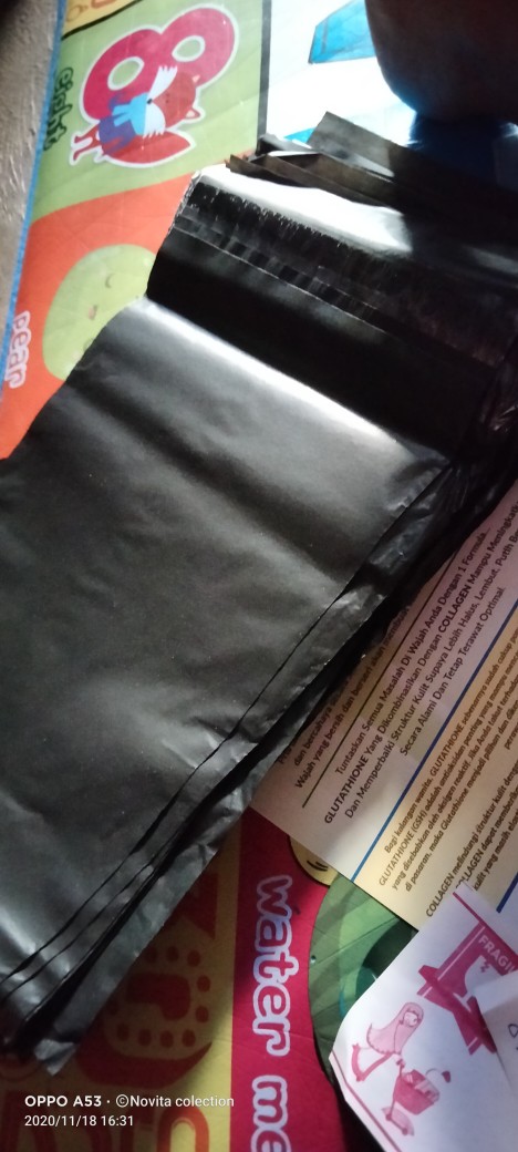 Plastik Packing Hitam Ukuran 17x30 Harga Per Pcs