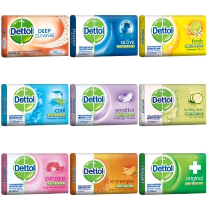 DETTOL SABUN BATANGAN MANDI BODY SOAP 100GR DAN 60GR KOSMETIK