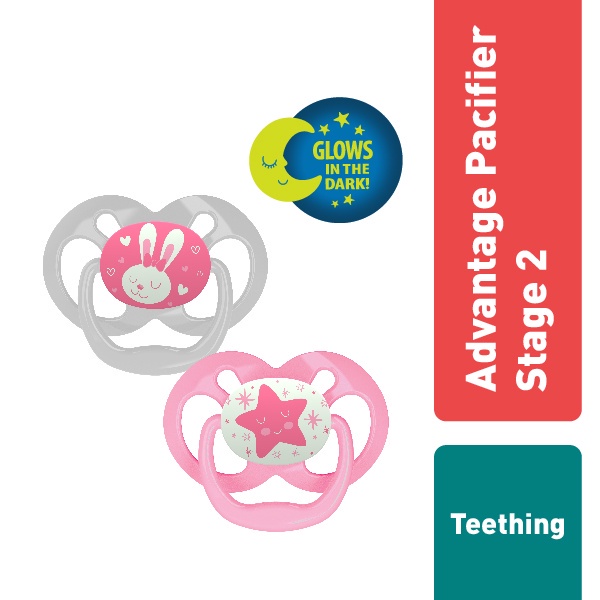 Dr. Brown's Advantage Pacifier Glow In The Dark / Empeng Bayi (Tersedia varian ukuran)