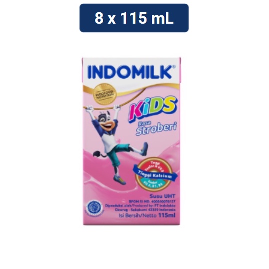 

Indomilk Kids Susu UHT Stroberi 8 x 115 mL