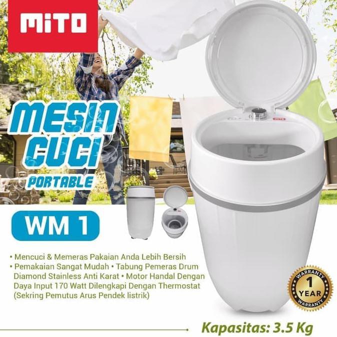 Mito - Mesin cuci portable WM1 | MESIN CUCI | GROSIR MESIN CUCI | MESIN CUCI MURAH |