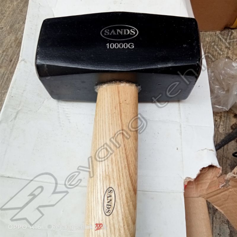 Palu Batu Bodem Godam Gagang Kayu Stone Hammer SANDS 10kg