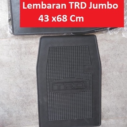 Karpet Keset alas kaki dalam Mobil Kabin Lembaran TRD Jumbo Universal uk.43x68cm harga per lembar Posisi depan atau belakang cocok untuk semua jenis mobil Universal