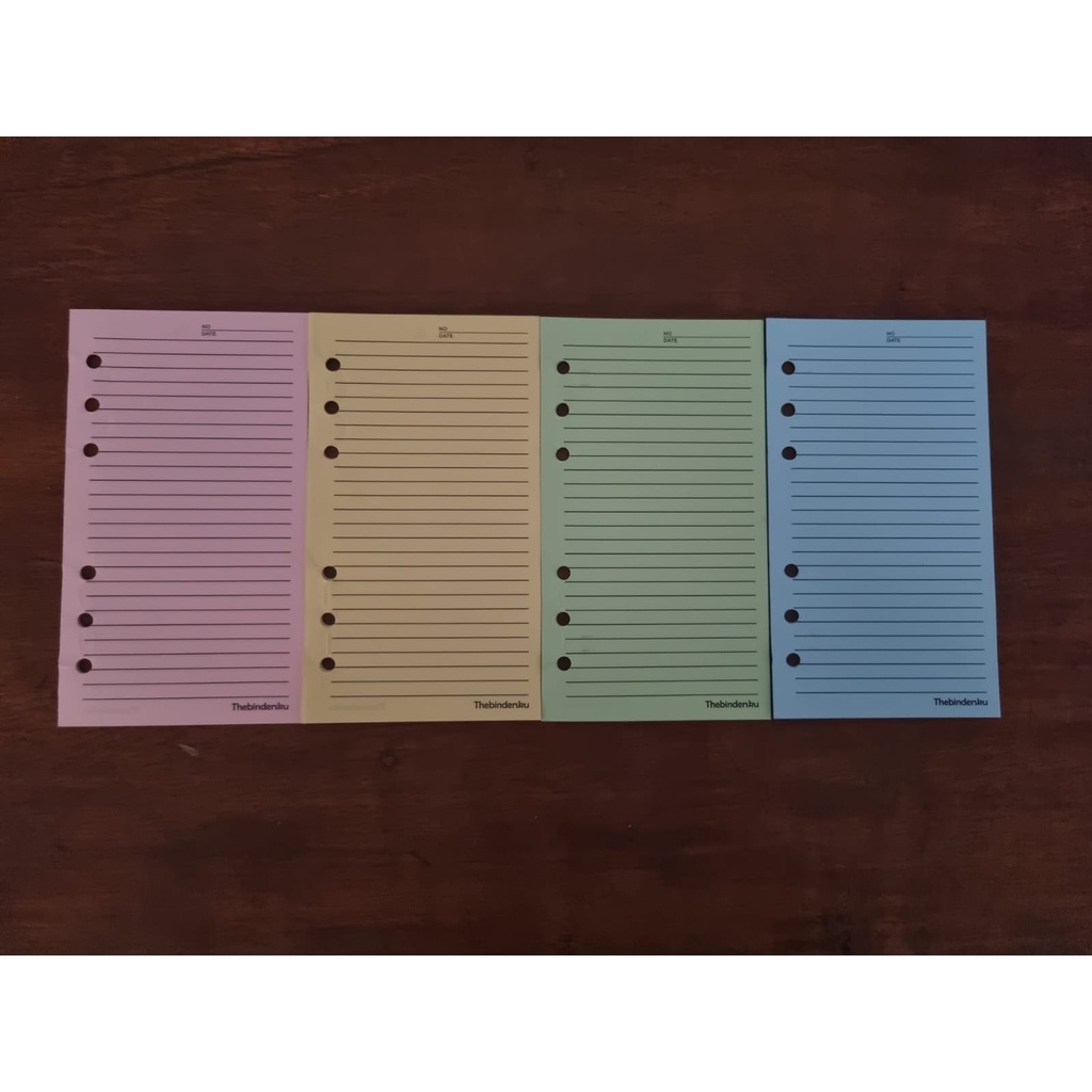 

REFILL ISI BINDER 6 Ring A6 WARNA POLOS GARIS ISI 50 LEMBAR