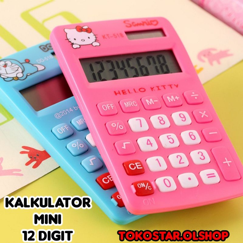

Kalkulator saku elektronik mini portabel 12 Digit⭐ tokostar ⭐
