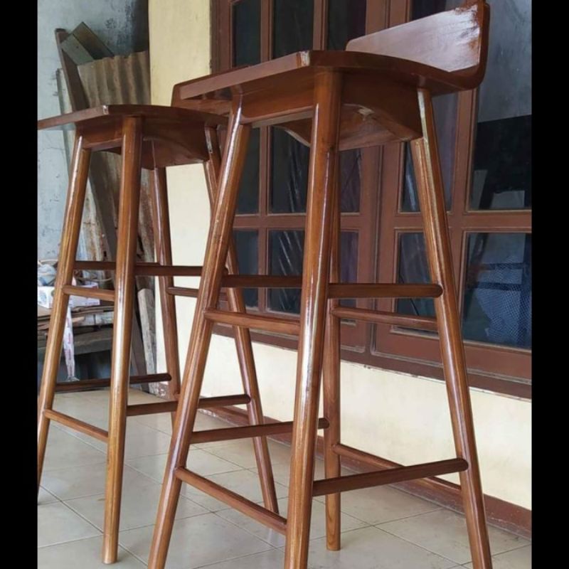 KURSI BAR CAFE JATI TUA /FURNITURE JEPARA MEUBEL