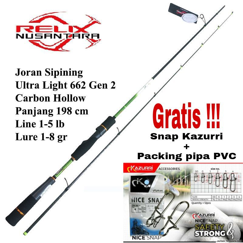 Joran UL relix nusantara Capung 662 1-5 lb (Gen. 1 dan Gen. 2)1-5lb SP