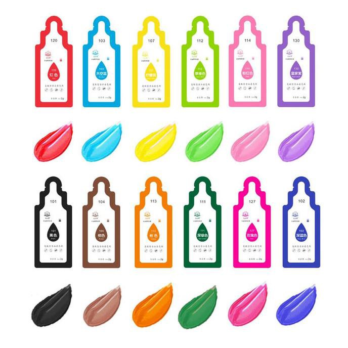 12Pcs PEWARNA MAKANAN Edible Food Color Fondant Cake PELANGI RAINBOW