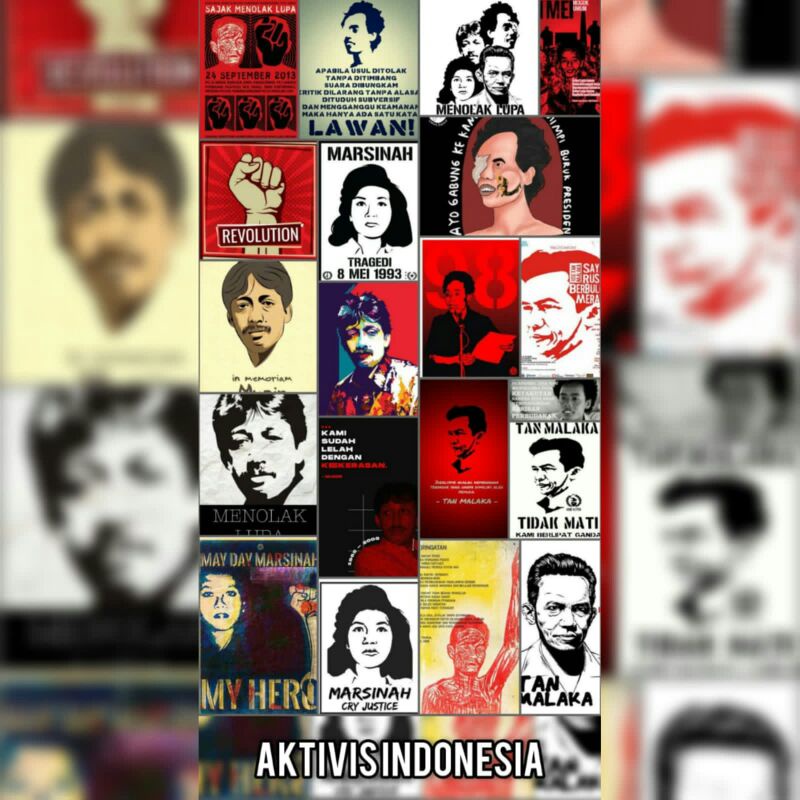 Poster Dinding Tema Aktivis Indonesia • Poster Tembok • Pajangan Dinding