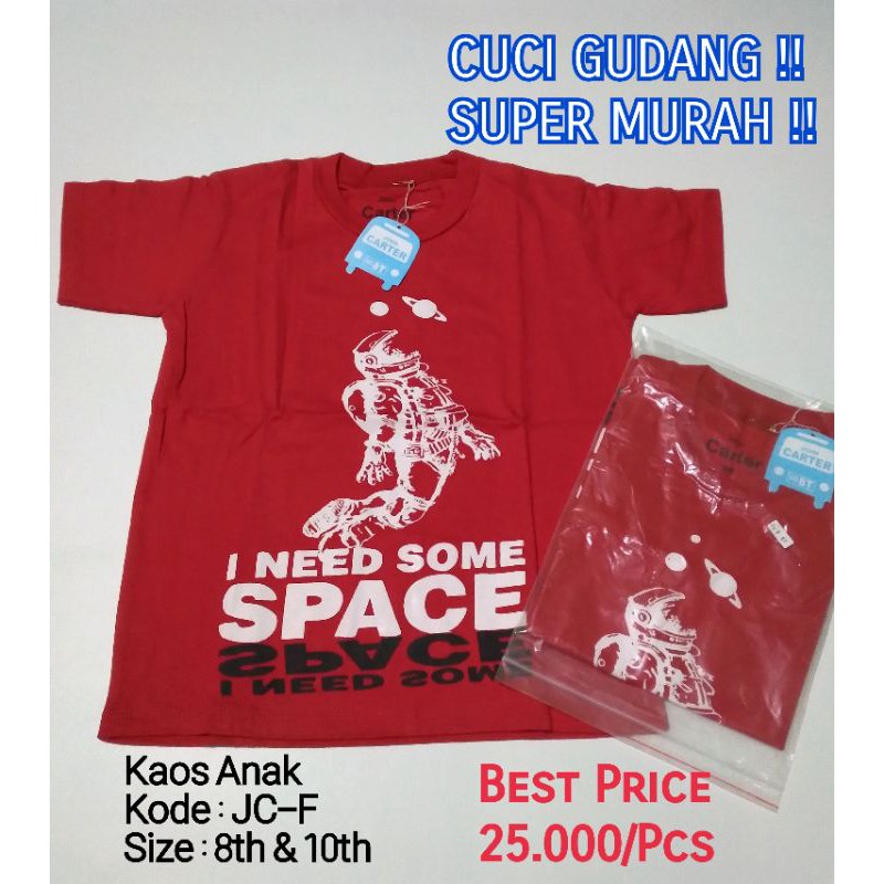 KAOS ANAK 8 10 12 14Thn LAKI-LAKI/CUCI GUDANG BAHAN BAGUS/MURAH BERKUALITAS