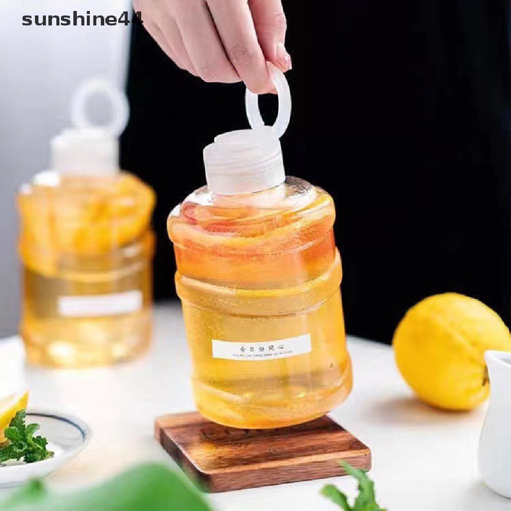 Sunshine 1Pc Botol Minum Plastik Portable 500 / 650ml Untuk Jus / Susu / Teh