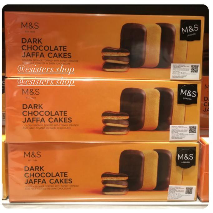 

TERLARIS MARKS & AND SPENCER DARK CHOC JAFFA CAKE BANDED PACK / CAKE COKLAT M&S