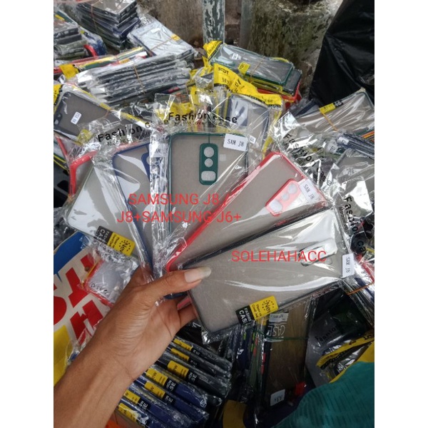 CASE /SILIKON HP SAMSUNG J8 /A8+ SAMSUNG J6+ PELINDUNG BELAKANG HP +CAMERA