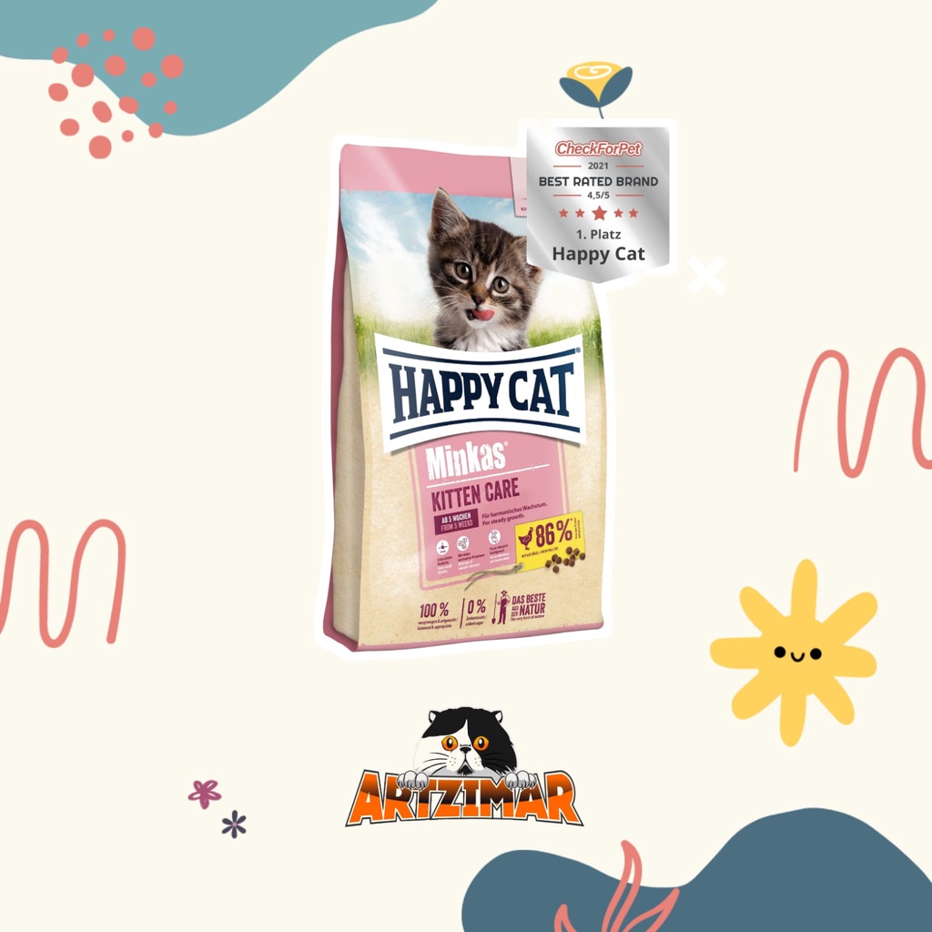 Happy Cat MINKAS JUNIOR CARE 1kg  repack makanan kucing kering 1kg