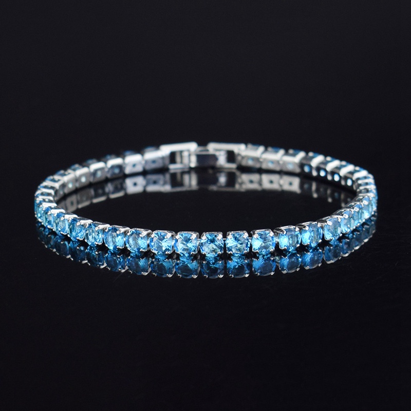 4mm Cubic Zirconia Tennis Bracelets For Women Men Iced Out Chain Silver Bracelet Men Zircon Armband CZ Pulseras Couple