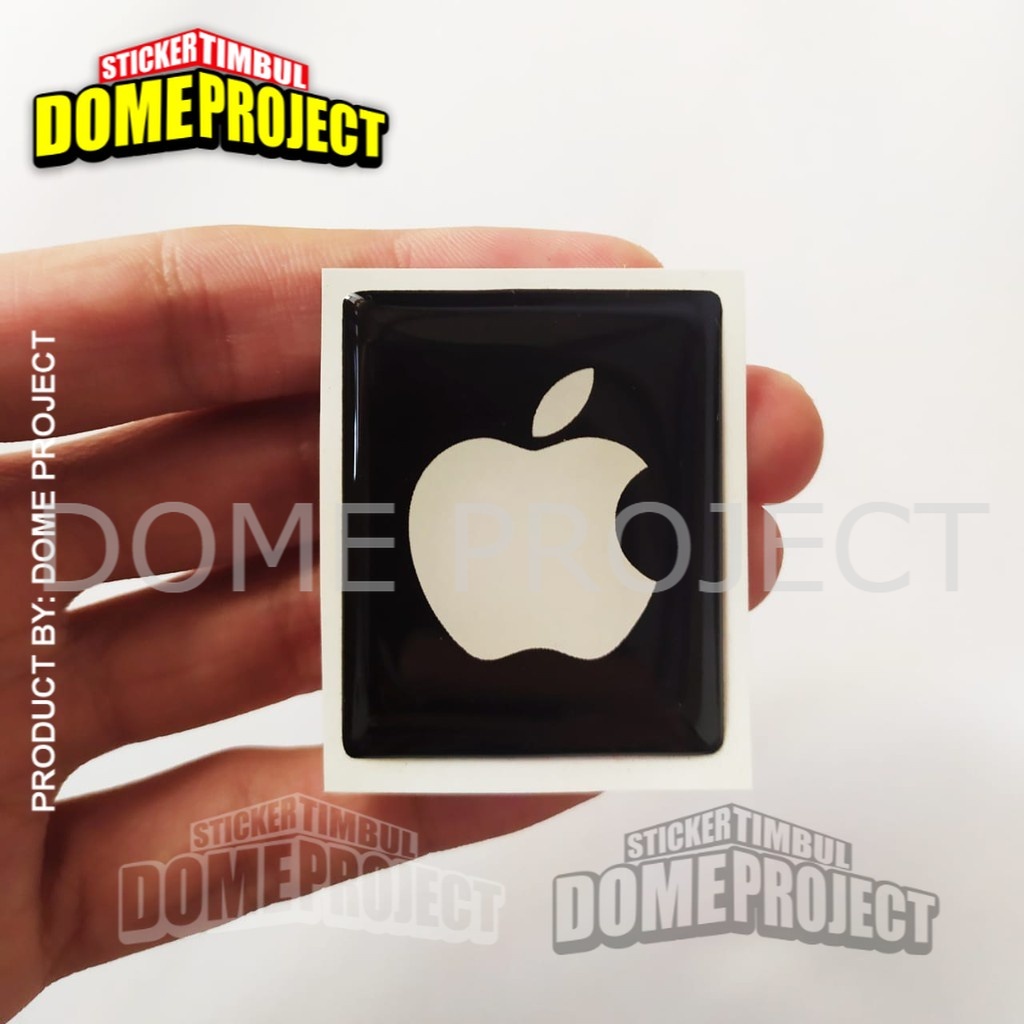 [PROMO BUY 3 GET 1] EMBLEM DASI VESPA PIAGGIO APPLE HITAM STIKER RESIN LENTUR STIKER AKSESORIES BODY MOTOR STIKER IMPORT