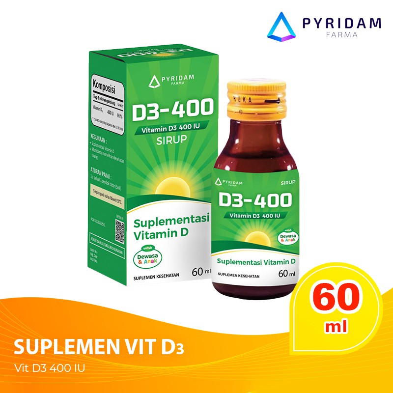 Jual D3400 Sirup Suplemen Vitamin D3 ( 60mL) Shopee Indonesia