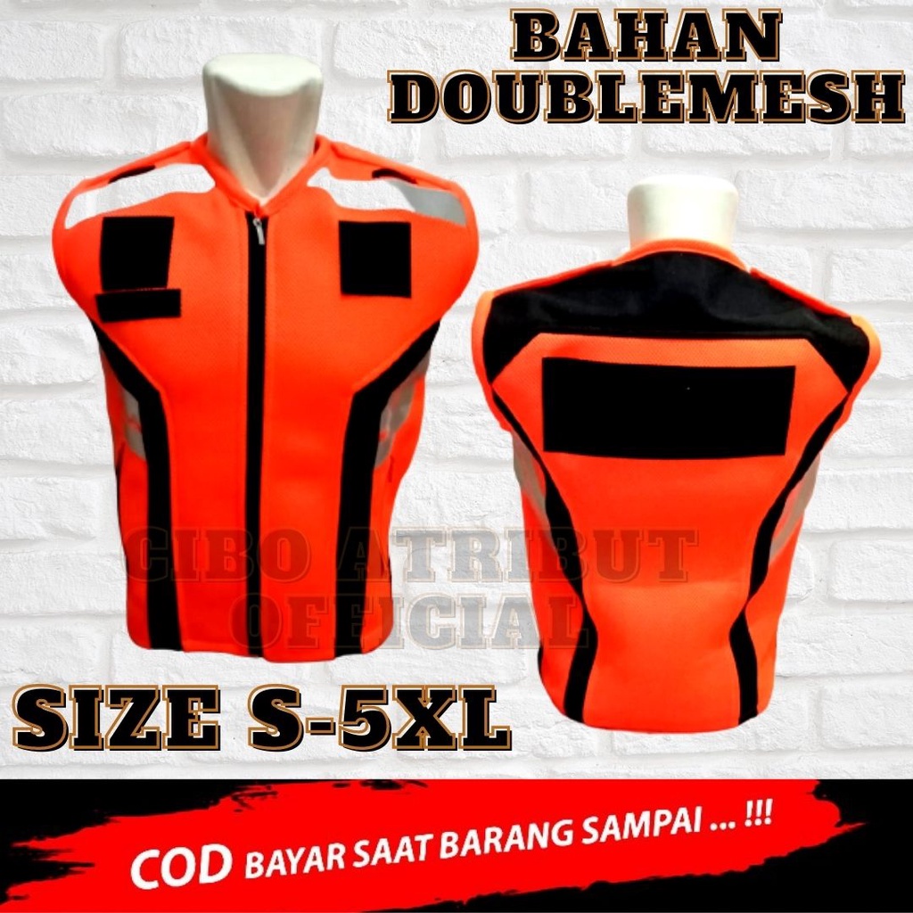 Rompi Dishub | Rompi Safety | Rompi Orange | Rompi Proyek | Rompi Dishub dari MESH Tebal VEST PRIA P