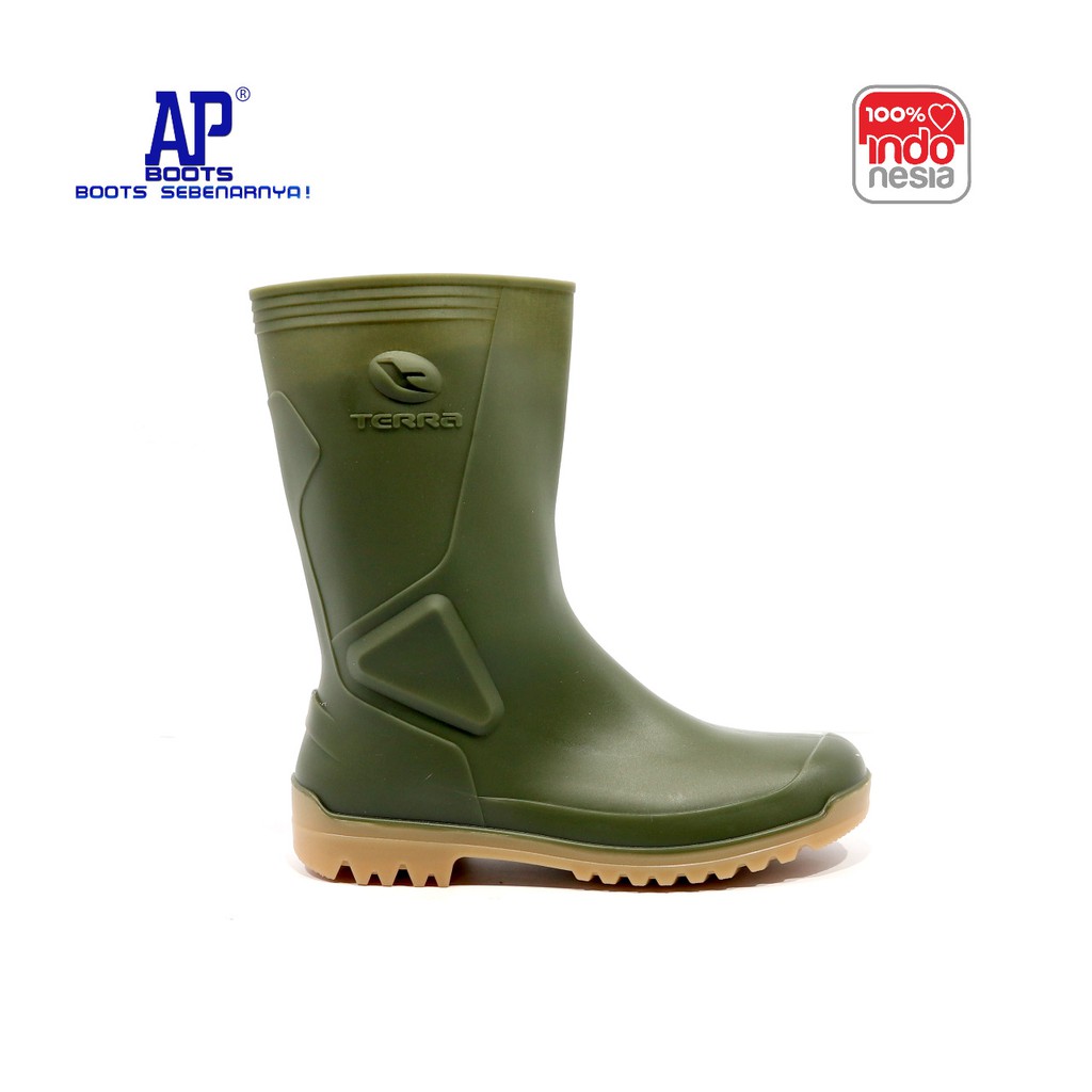 AP TERRA ECO 5 GREEN 25-27 - SEPATU BOOT SAFETY KARET -  AP BOOTS