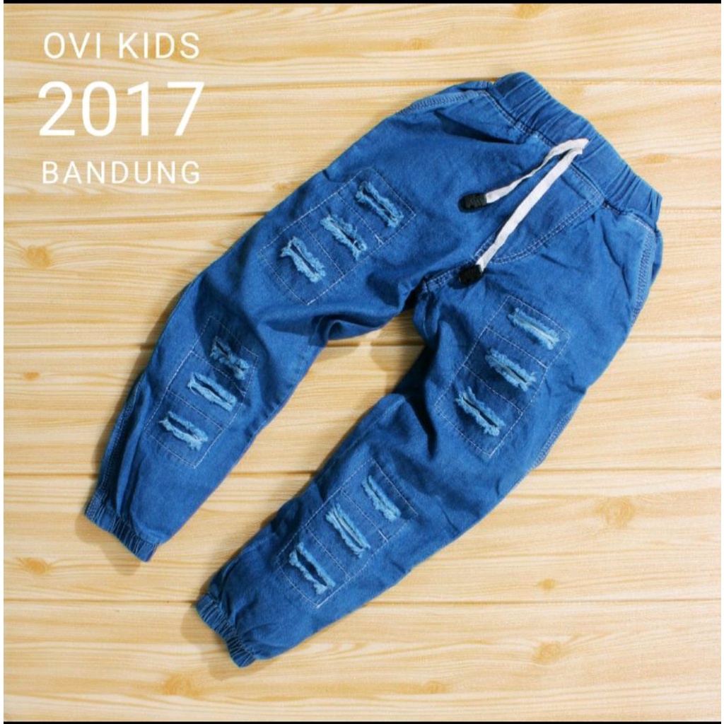 SALE COD FREE ONGKIR Jogger ripped Old navy Usia 1 sampai 8 tahun JEANS ANAK denim-5