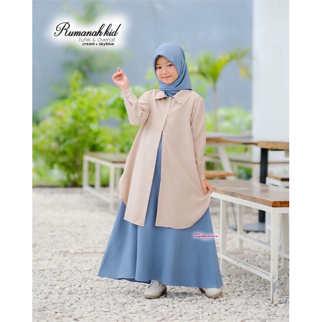 Tunik+Overall Anak set Rumanah kids by Zabannia