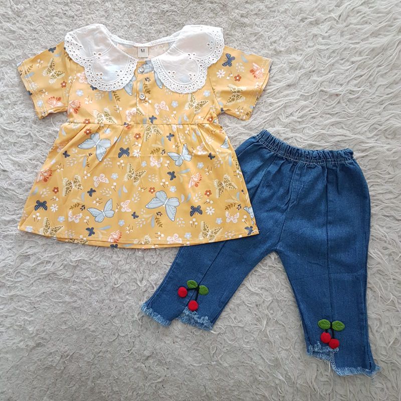 baju bayi import butterfly Jeans