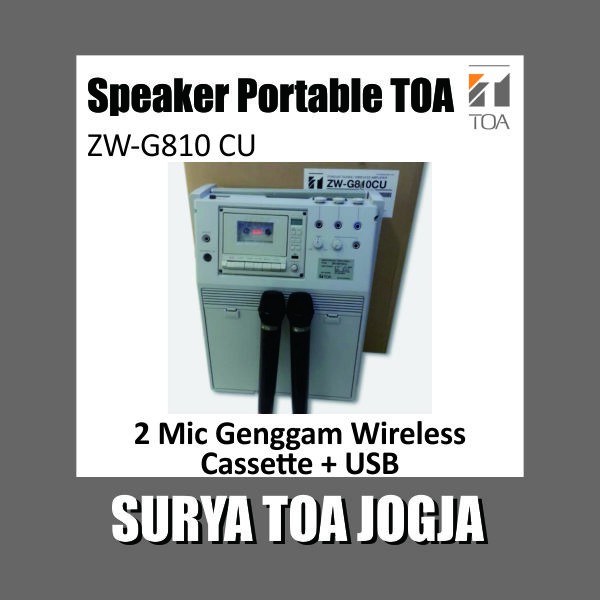 Speaker Portable Wireless PA Amplifier TOA ZW G 810 CU ZW-G810 CU ZW G810CU Original Meeting Rapat