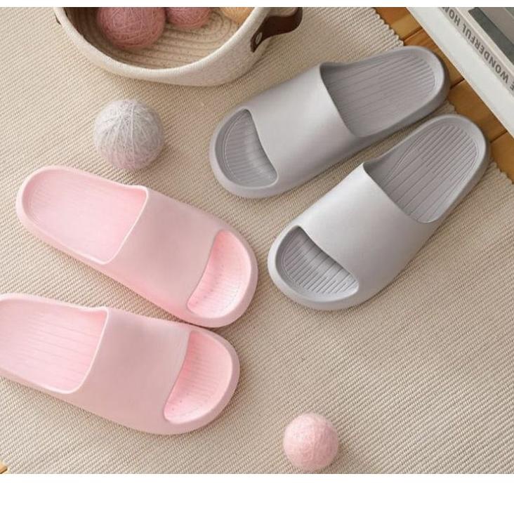 Sandal Wanita Slip On Sandal Cewek Korean Style Murah Empuk Anti Selip Sendal Bahan EVA Karet Polos 31 - 40