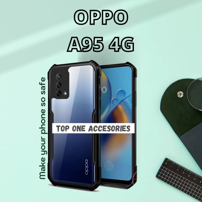 NEW!!! Case Oppo A95 4G 2021-Case Armor Fuze Shockproof Transparan