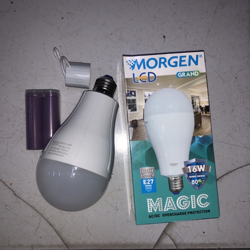 LED MAGIC MORGEN 16W HEMAT ENERGY / LAMPU MAGIC / AC DC LAMP