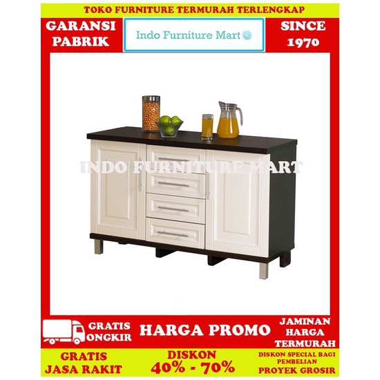 Kitchen Set Lemari Dapur Bawah Olympic Klx 010880 3 Pintu Mutiara
