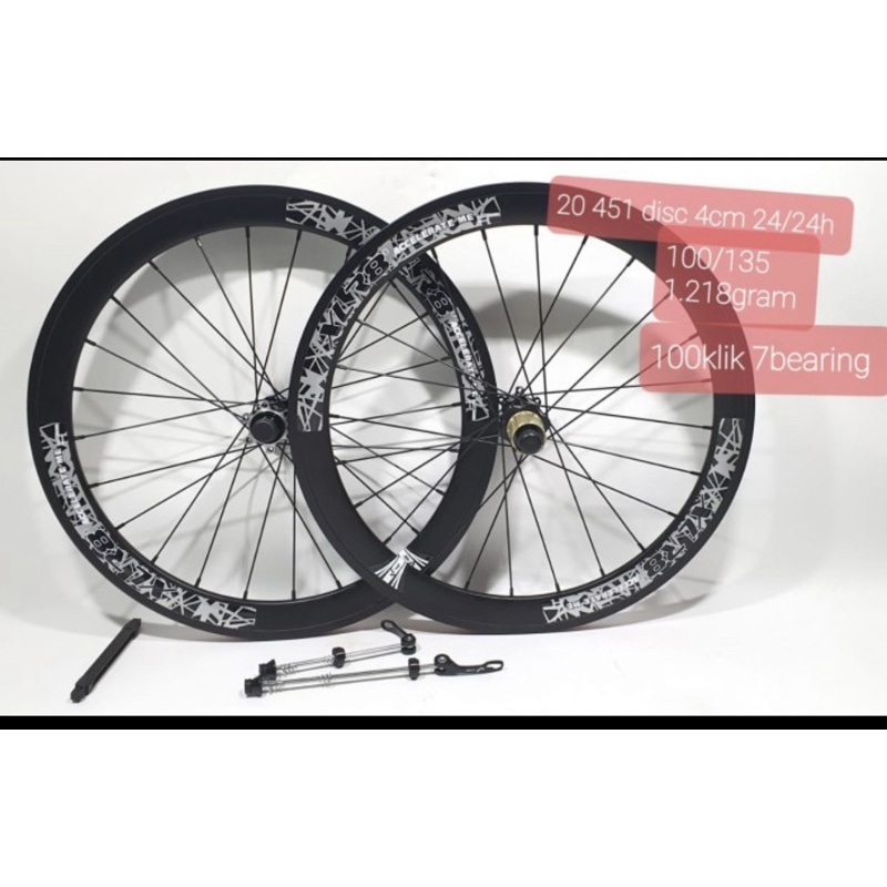 Wheelset XLR8 20” 451 Discbrake