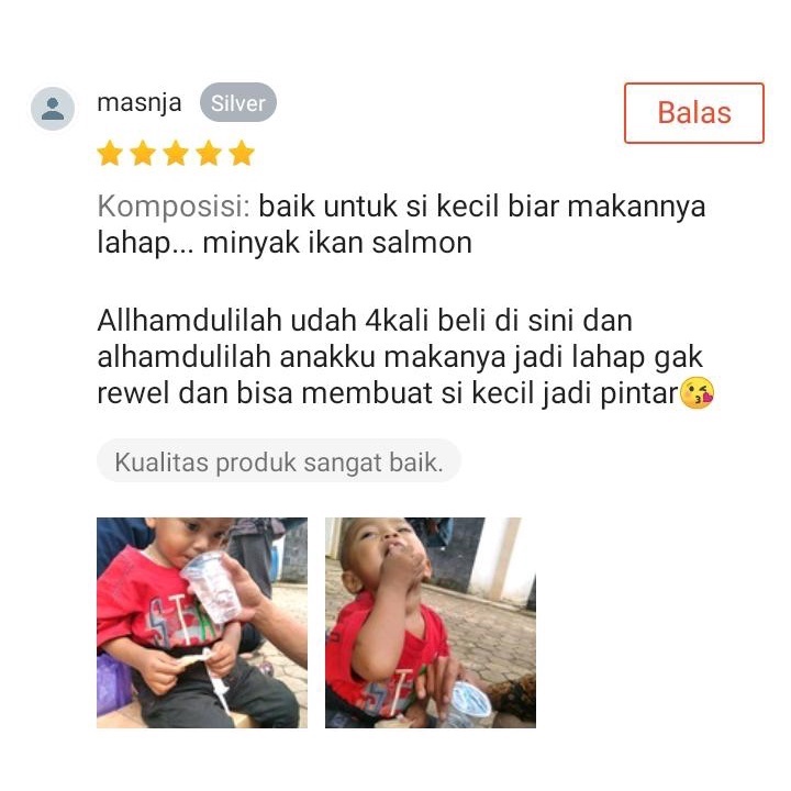 (ASLI ORIGINAL) O Fish Oil Minyak Ikan Salmon Vitamin Penambah Nafsu Makan dan Kecerdasan
