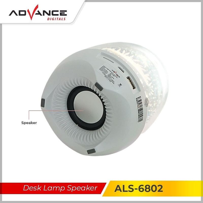 ADVANCE Pertable Speaker dgn Lampu Hias Touchscreen ADVANCE ALS 6802 / Lampu Sentuh Unik ADVANCE ALS 6802 Garansi Resmi