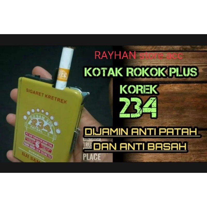 Kotak Rokok Flus korek api mewah elegan