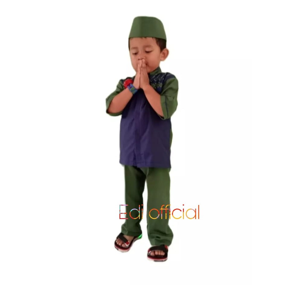 Stelan Anak Laki Laki /Stelan Koko Anak Bordis ( Baju,Celana,Peci ) 1-10 TAHUN
