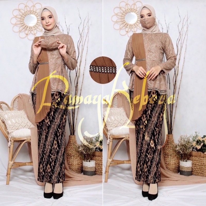 RK-> COD/BAYAR DITEMPAT - BLOUSE SELENDANG - SETELAN KEBYA - SETELAN KEBAYA MODERN - SET KEBAYA - SE