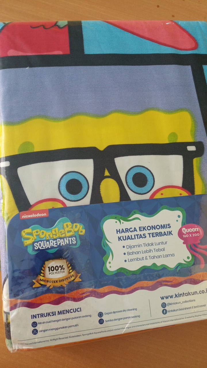 Kintakun Isthana - Sprei Kintakun Dluxe 160x200 - Caroline / Danielle / Spongebob Puzzle