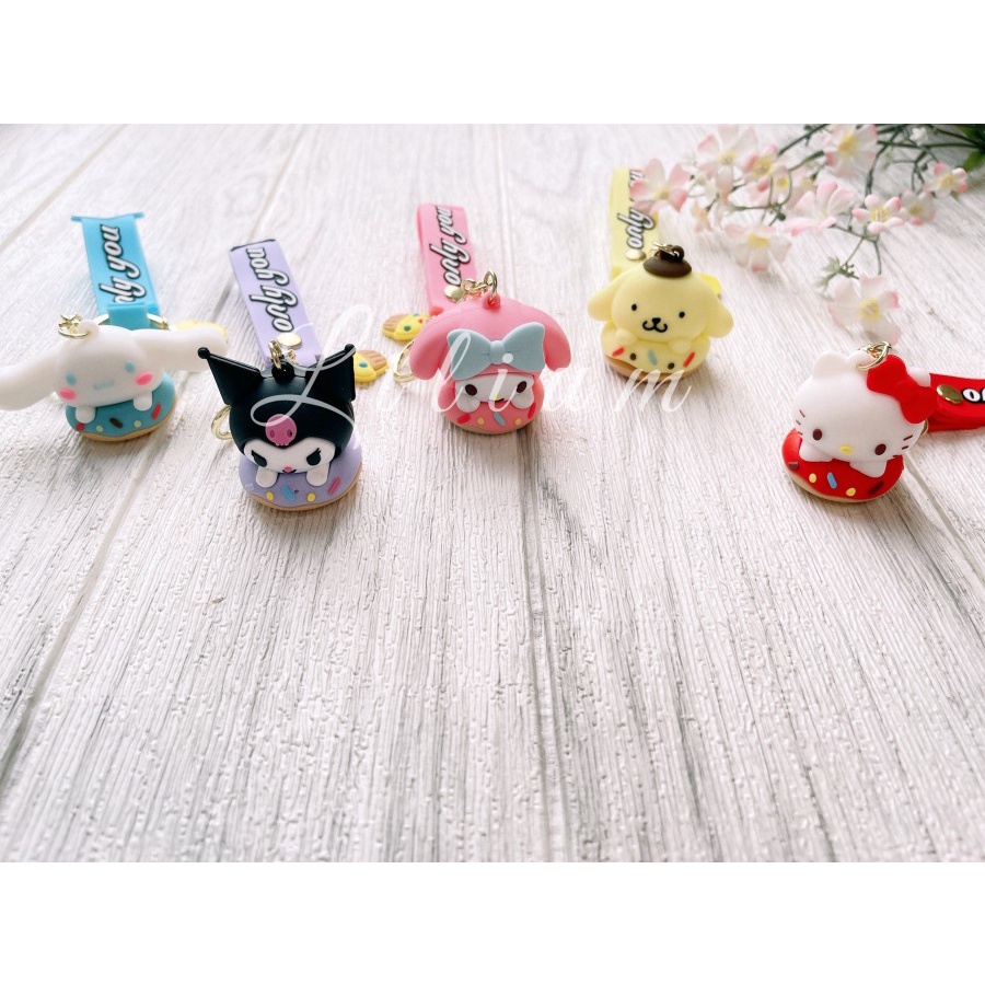 keychain Gantungan Kunci hello kitty melody kuromi pompurin cinnamoroll KC02 key chain