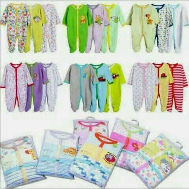 Sleepsuit 3in1 / sleepsuit baby 3pcs / sleepsuit tutup kaki