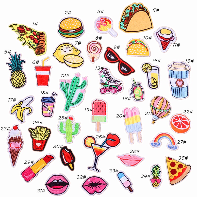 Simply Craft ID - BORDIR PATCH RESTAURANT SERIES IRON ON/ PATCH BORDIR TEMPAT MAKAN / BORDIR PATCH RESTORAN