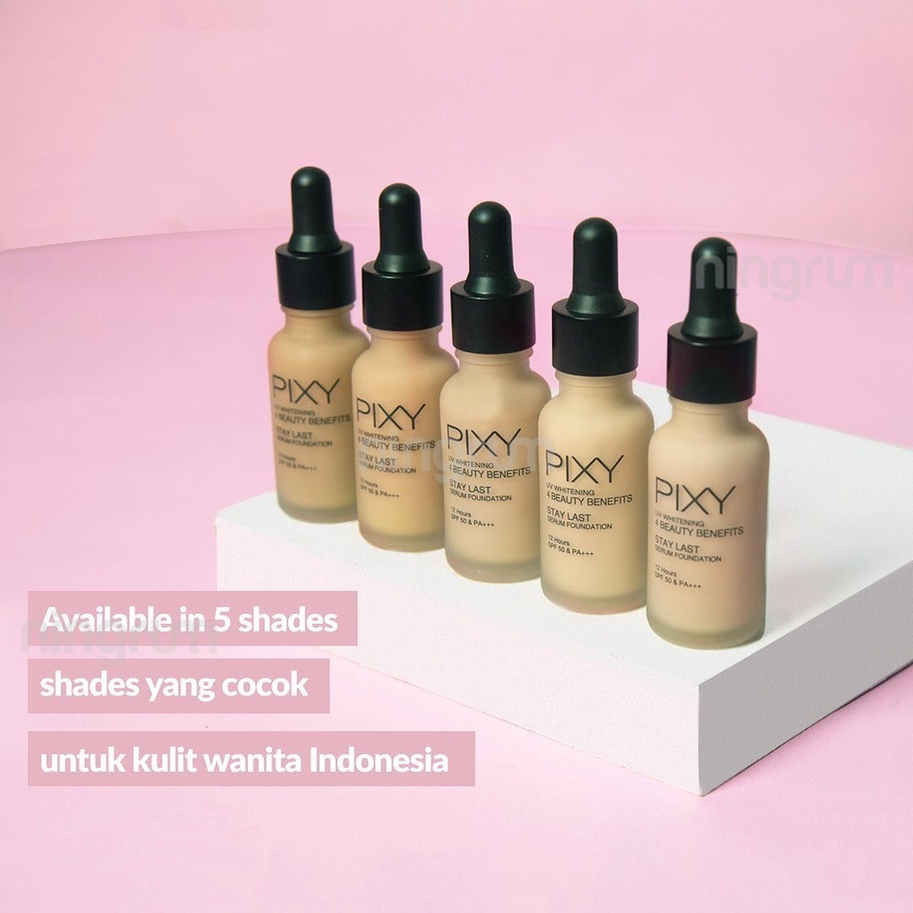 Ningrum - Pixy UV Whitening Stay Last Serum Foundation | Kecantikan Kosmetik Wajah Foundartion - 8006