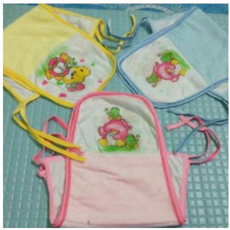 6 PIECES Popok Bayi Kombinasi Handuk dan Kain, Popok Handuk Bayi Putih Motif, Harga Termurah