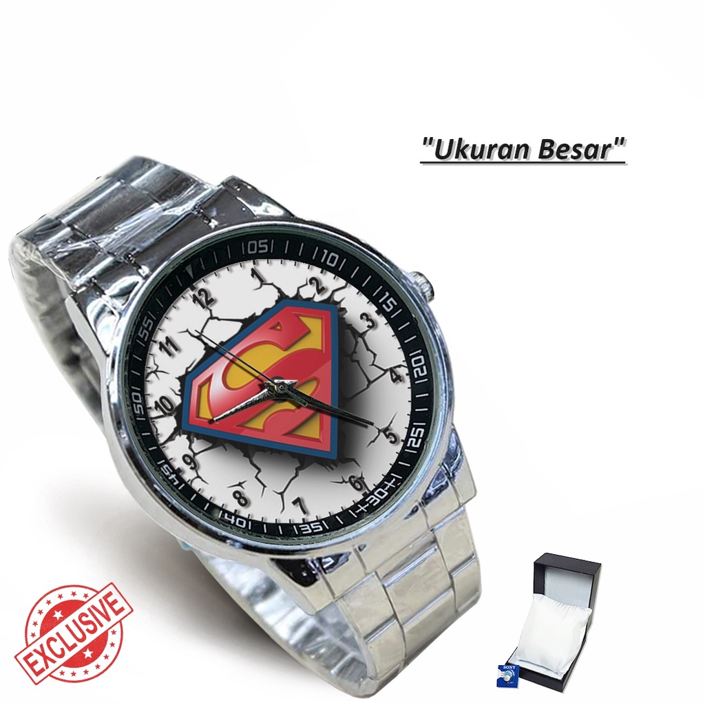 Jam Tangan Rantai Couple SUPERMAN MOTIF 1 (Special)