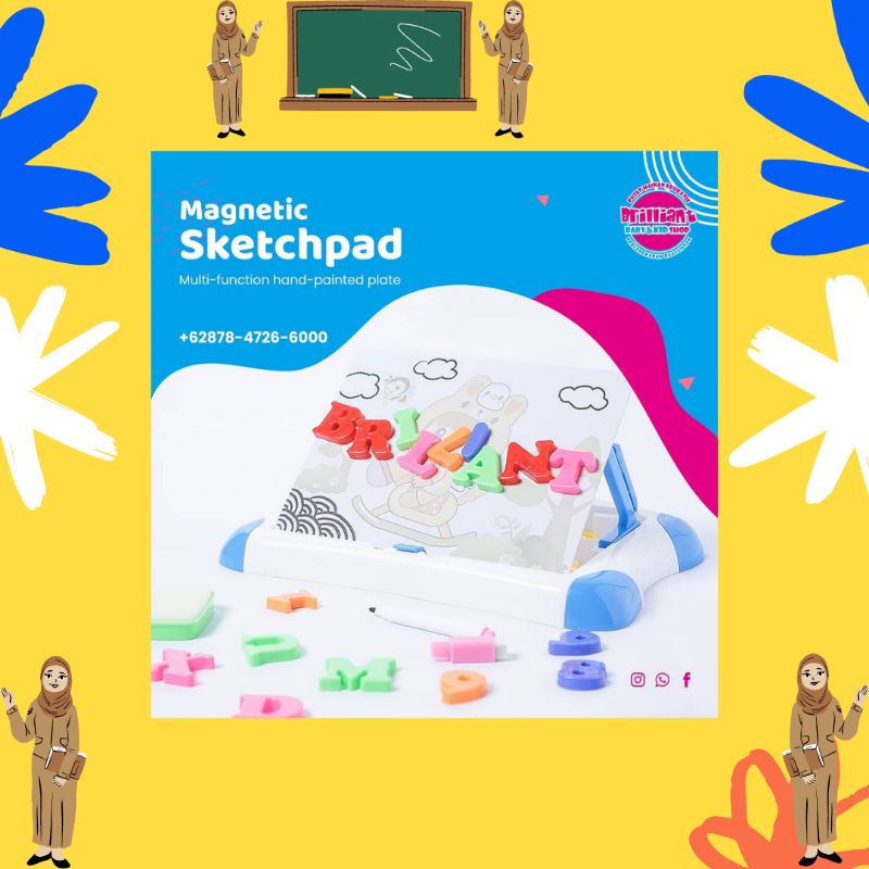 

Mainan Anak- Frozen Magnetic Drawing Board Papan Tulis Magnet