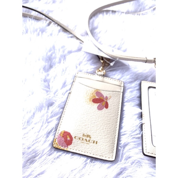 Lanyard Coach White Pop Flower
